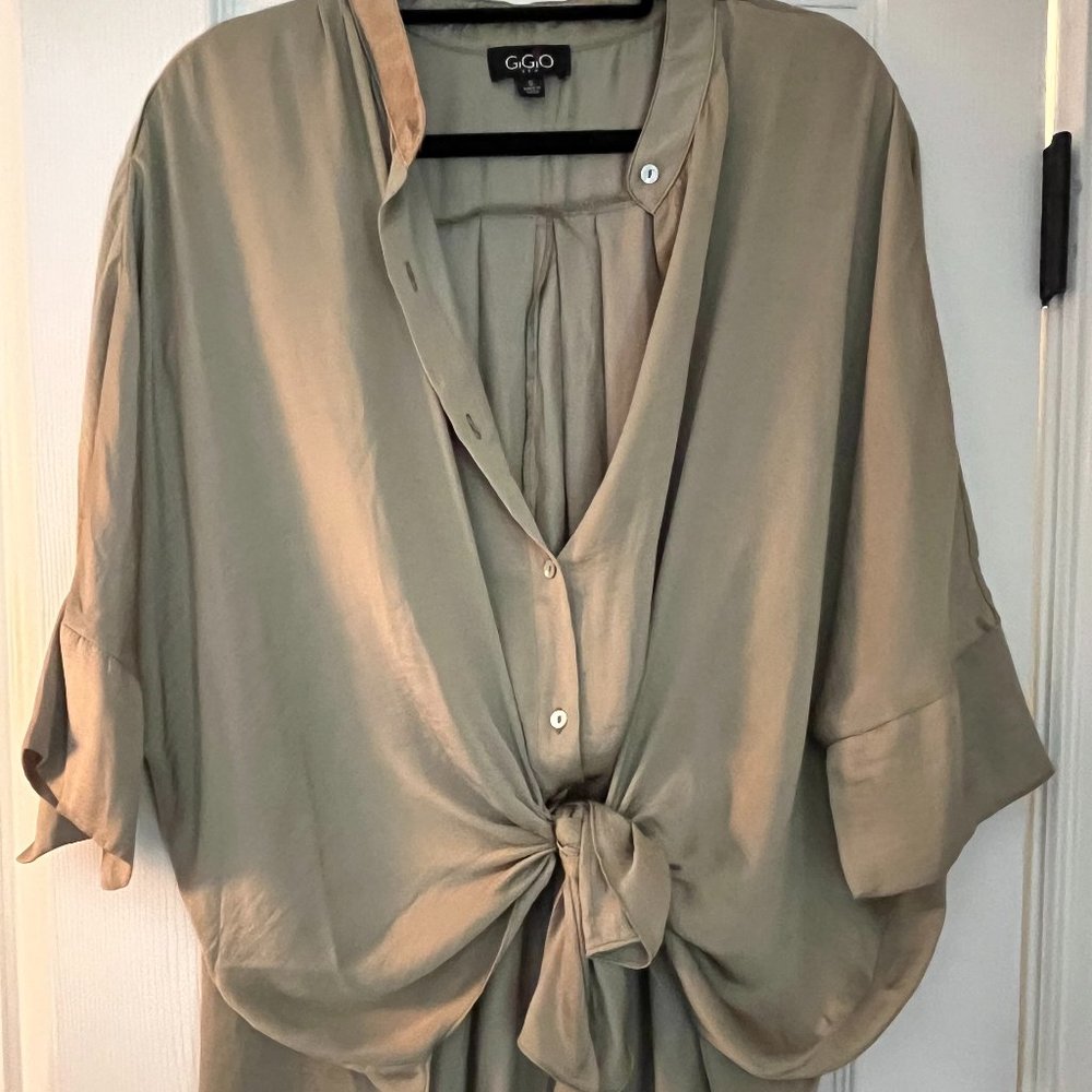 Green Silk Blouse